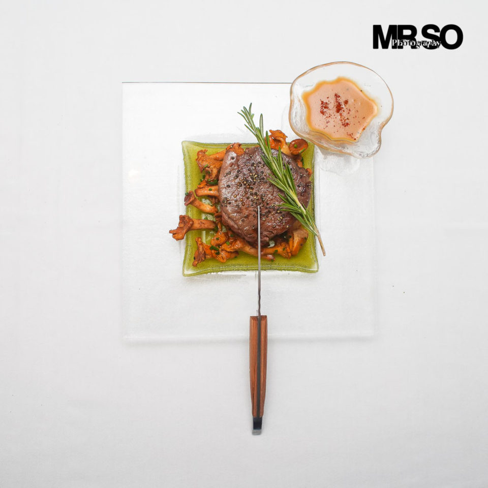 Le filet de bœuf sauce au poivre: Salade de poulpe passion MrSo photographe culinaire 45 Orléans, Loiret et Centre Val de Loire